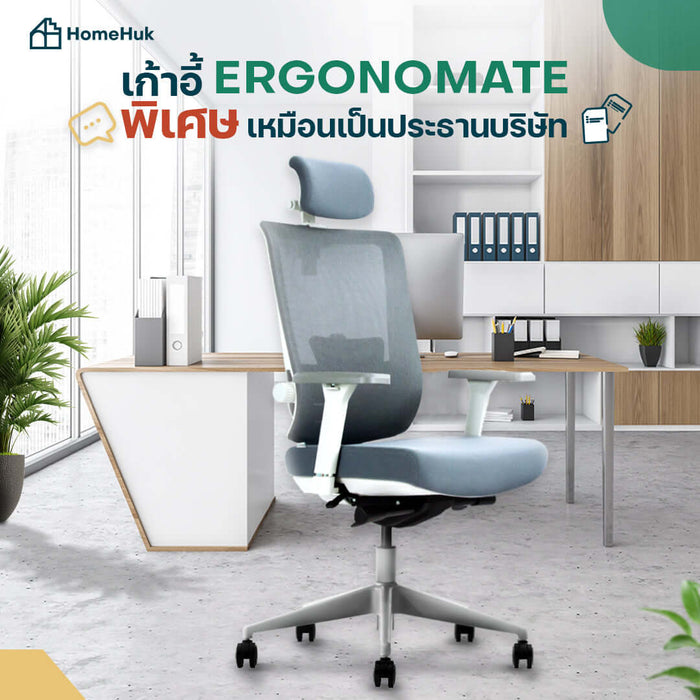 เก้าอี้ ERGONOMATE พิเศษเหมือนเป็นประธานบริษัท | HomeHuk