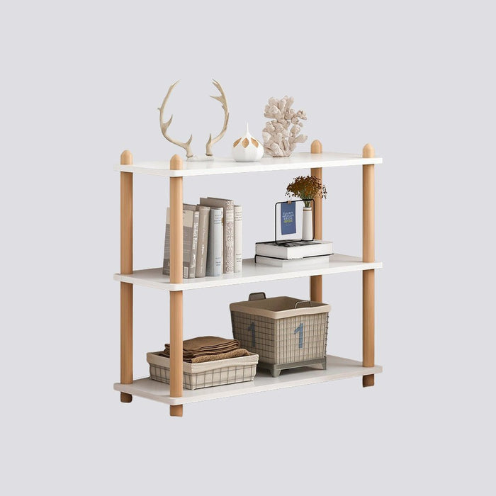 ชั้นวางของไม้ สไตล์นอร์ดิก 3-5 ชั้น รุ่น MDF Bookshelf Nordic Style - HomeHuk