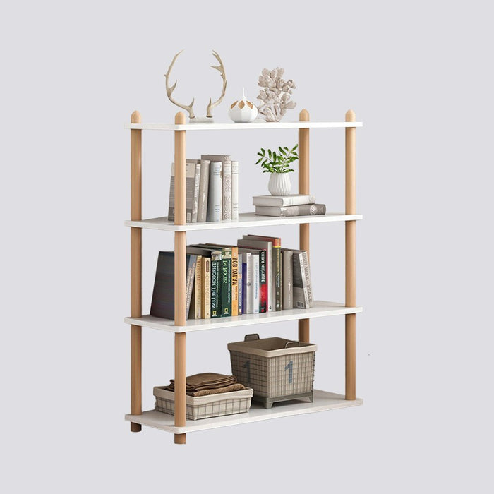 ชั้นวางของไม้ สไตล์นอร์ดิก 3-5 ชั้น รุ่น MDF Bookshelf Nordic Style - HomeHuk