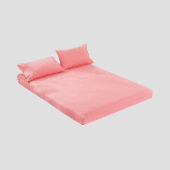 ผ้าปูที่นอน สีพื้น แบบรัดมุมรอบเตียง 3.5 / 5 / 6 ฟุต - HomeHuk