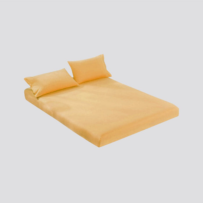 ผ้าปูที่นอน สีพื้น แบบรัดมุมรอบเตียง 3.5 / 5 / 6 ฟุต - HomeHuk