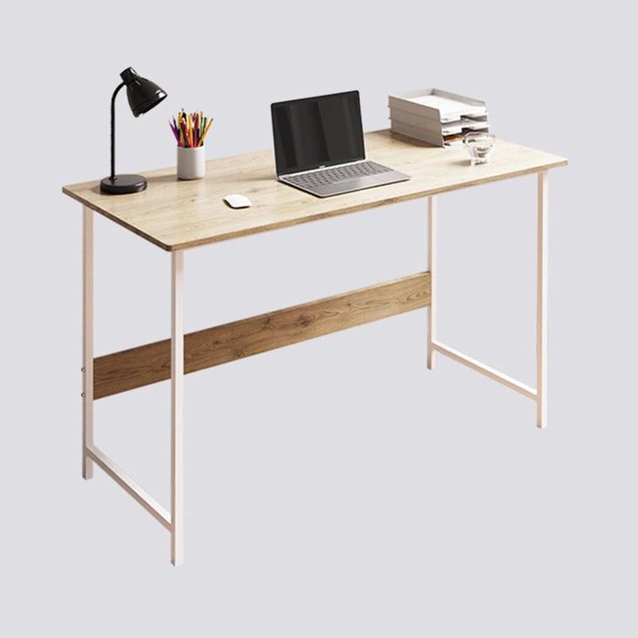 โต๊ะทำงานไม้ โครงเหล็ก รุ่น MDF Wooden Office Table - HomeHuk